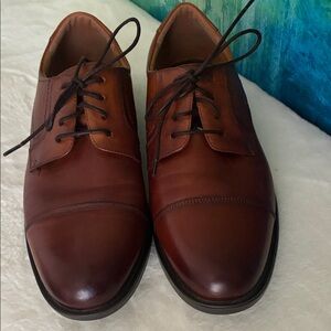Florsheim Comfortech Leather Dress Shoes Brown Cap Toe Size 9D